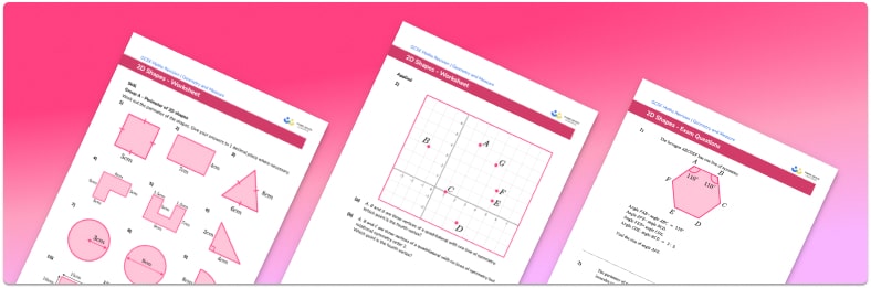 Area Of 2D Shapes Worksheet