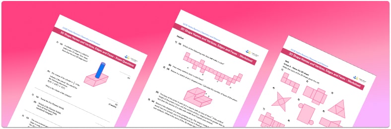 3D Shapes Worksheet Vertices, Edges, Faces