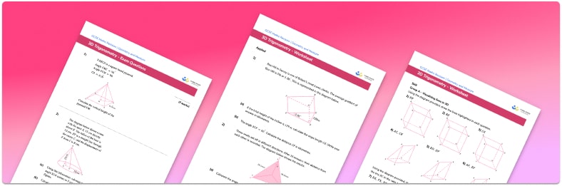 3D Trigonometry Worksheet