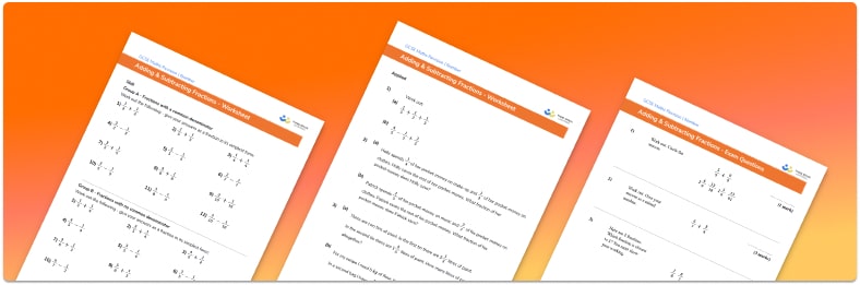 Add And Subtract Fractions Worksheet