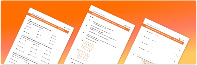 Adding and subtracting negative numbers worksheet