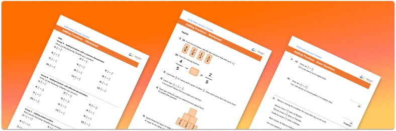 Adding fractions worksheet