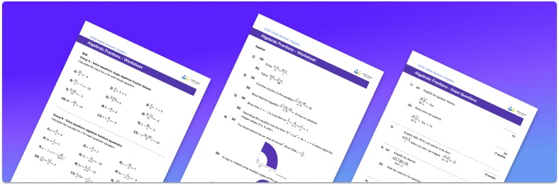 Algebraic Fractions Worksheet