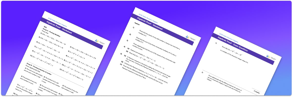 Prove algebraically worksheet