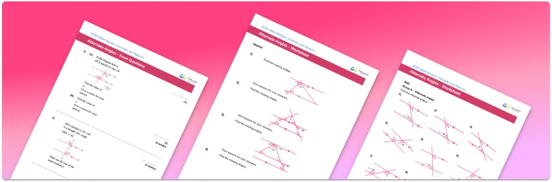 Alternate angles worksheet