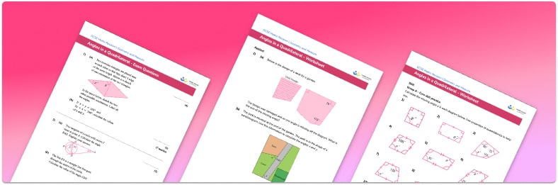 Missing Angles In A Quadrilateral Worksheet