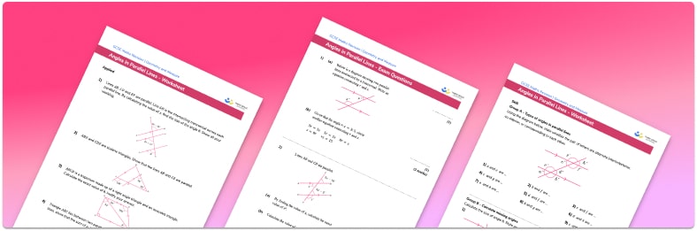 Angles In Parallel Lines Worksheet