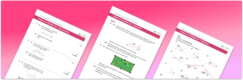 Angles On A Straight Line Worksheet