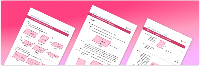 Area Of Parallelogram Worksheet