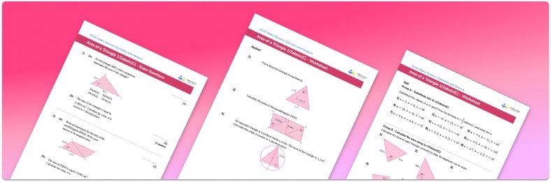 Area Of A Triangle Using Sine Worksheet