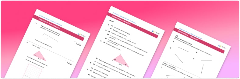 Construction worksheet (includes how to draw a hexagon)