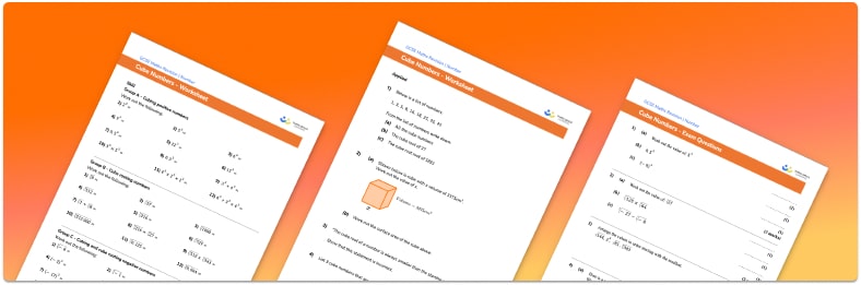 Cube numbers worksheet