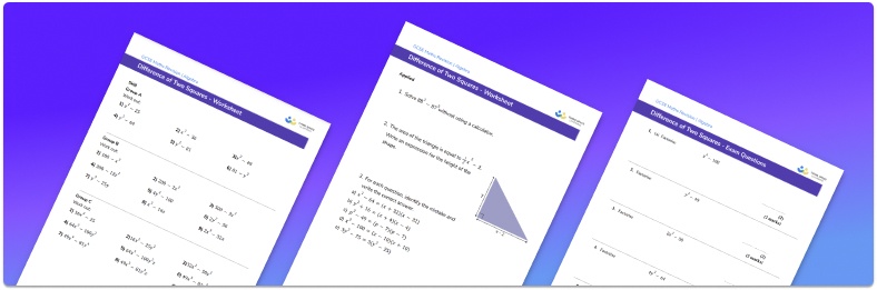 Difference Of Two Squares Worksheet