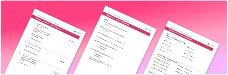 Equation of a circle worksheet