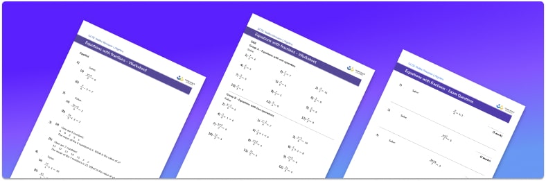 Solving Equations With Fractions Worksheet