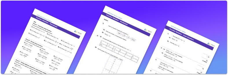 Function Notation Worksheet