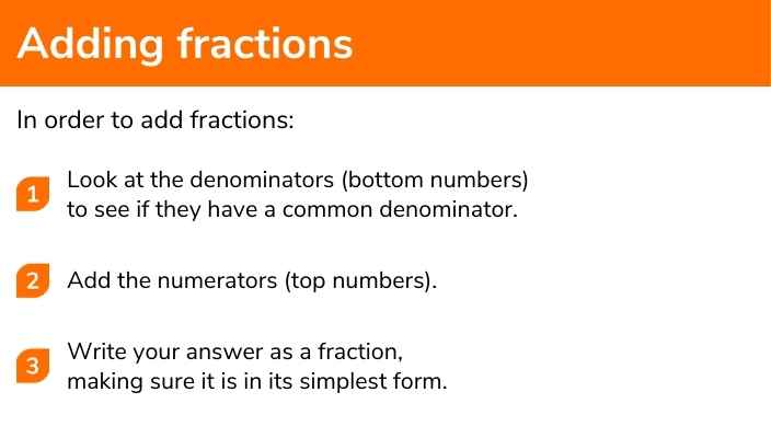 Adding fractions