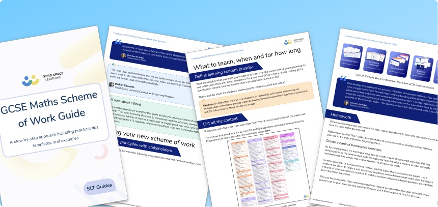 GCSE Maths Scheme of Work Guide