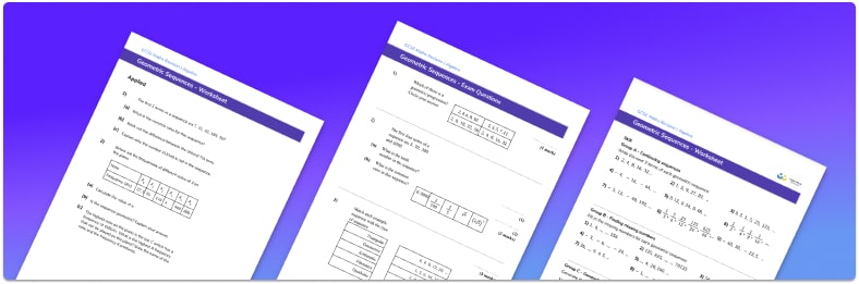 Geometric Sequence Worksheet