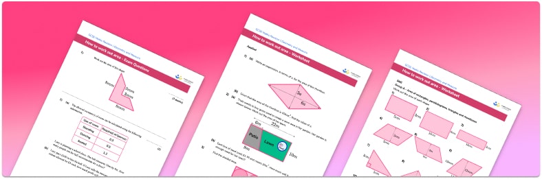 Area worksheet (includes area of a hexagon)