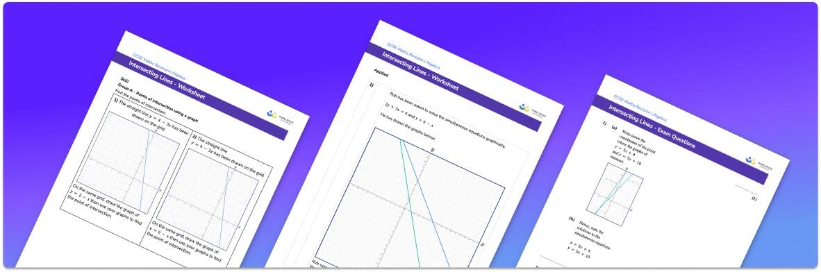 Intersecting lines worksheet