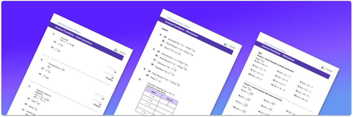 Inverse Functions Worksheet