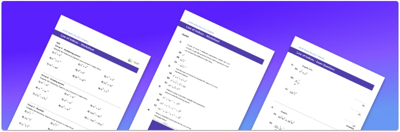 Laws Of Indices Worksheet