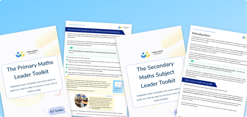 Maths Subject Leader Toolkits