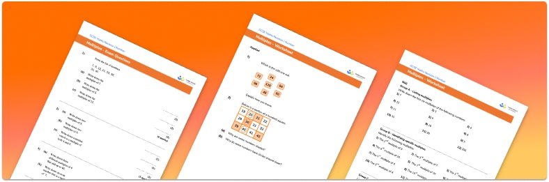 Multiples worksheet (includes lowest common multiple)