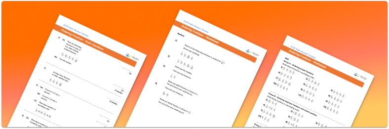 Ordering fractions worksheet