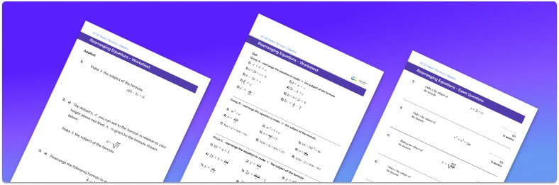 Rearranging Equations Worksheet