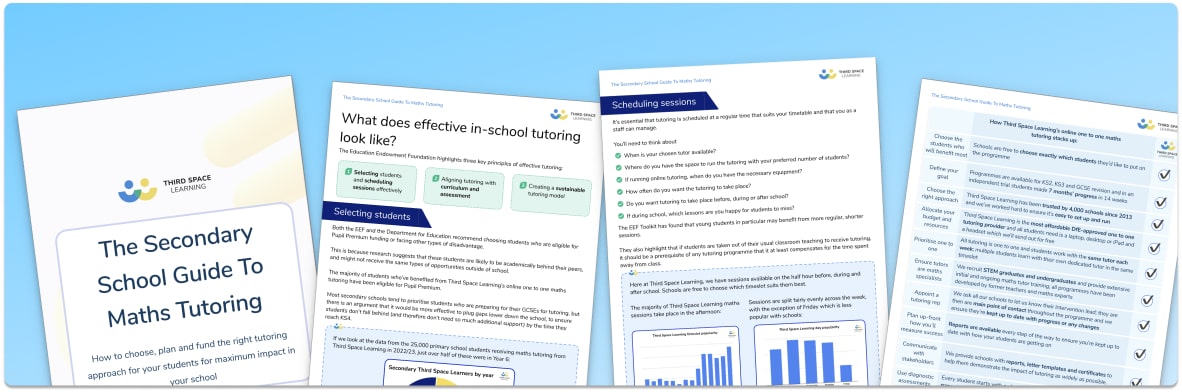 The Secondary School Guide to Maths Tutoring