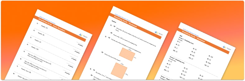 Simplifying Surds Worksheet