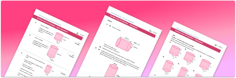 Surface Area Of Cylinders Worksheet