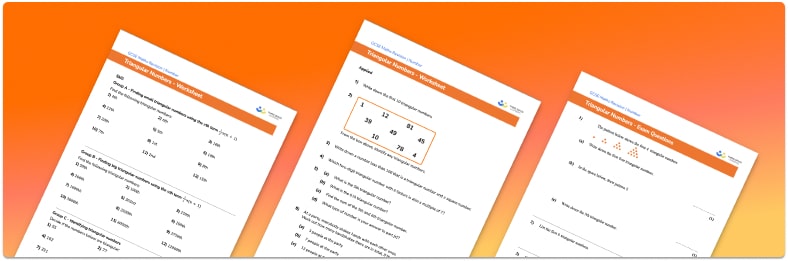 Triangular numbers worksheet