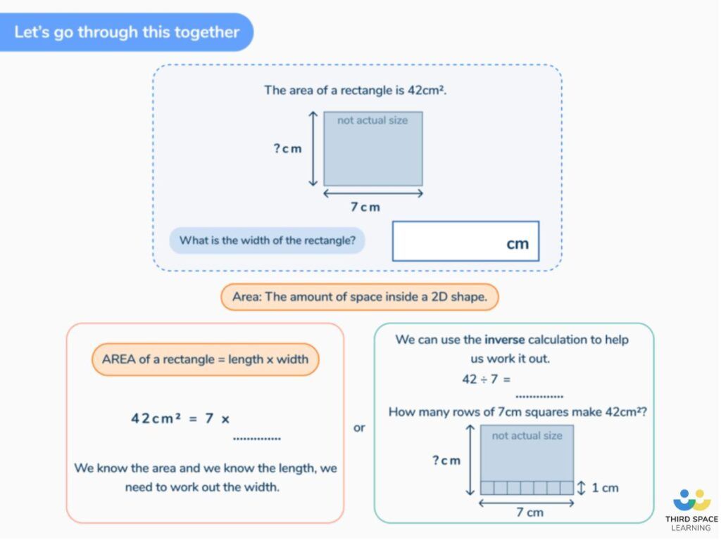 Third Space Learning intervention slide defining vocabulary