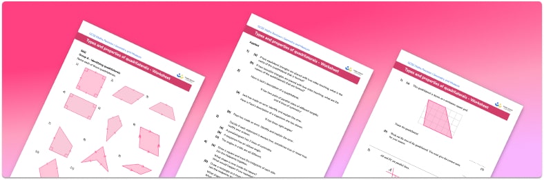 Types And Properties Of Quadrilaterals Worksheet