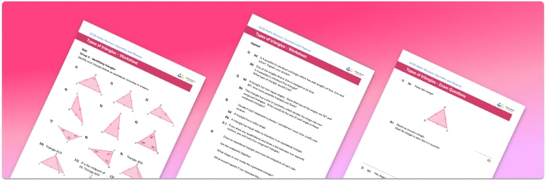 Types of triangles worksheet