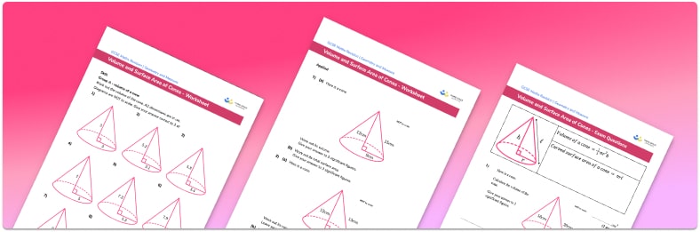 Volume And Surface Area Of A Cone Worksheet