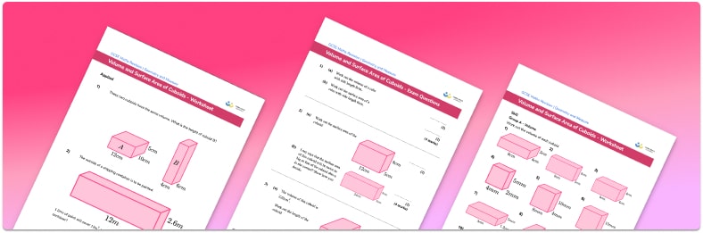 Volume And Surface Area Of A Cuboid Worksheet