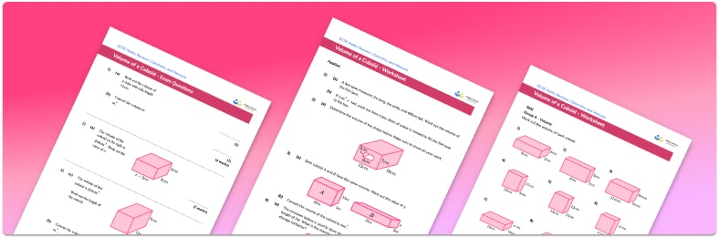 Volume Of A Cuboid Worksheet