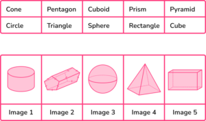 3D Shapes Names GCSE Question 1