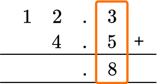 Adding And Subtracting Decimals example 1 step 3.1