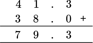 Adding And Subtracting Decimals practice question 2