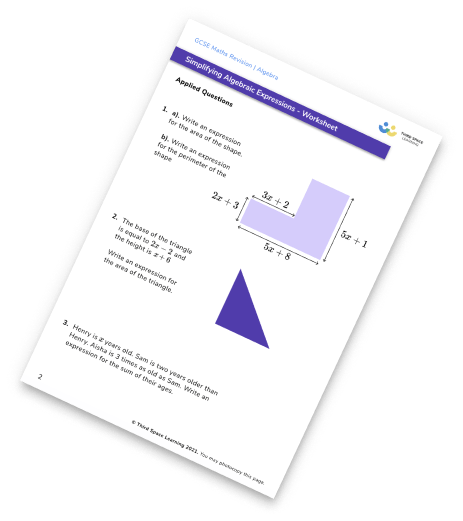 Algebraic Expressions Worksheet