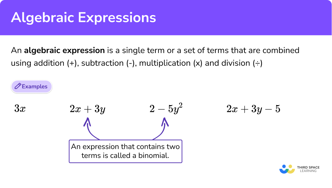 What is an algebraic expression?