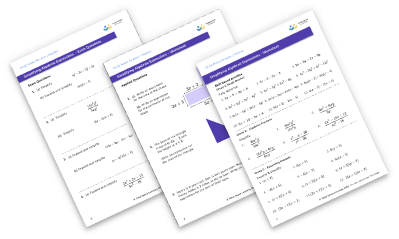 Algebraic expressions worksheets