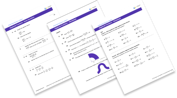 Algebraic fractions worksheet