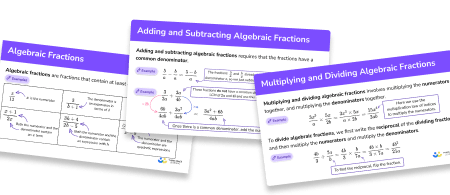 GCSE Revision Cards: Algebraic Fractions