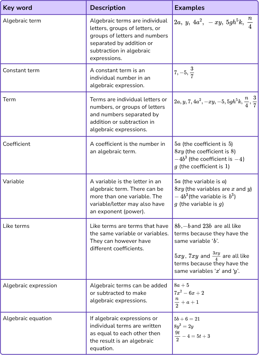 Algebraic Terms image 8